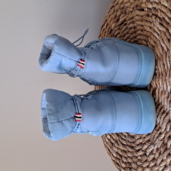 Hunter Unisex Youth Cozy Light Blue Nylon Winter/Snow Ankle Boots G3/B2 - Picture 5 of 10